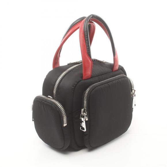 Prada Red Nylon Handbag Pocket Black Tessuto - Picture 1 of 6